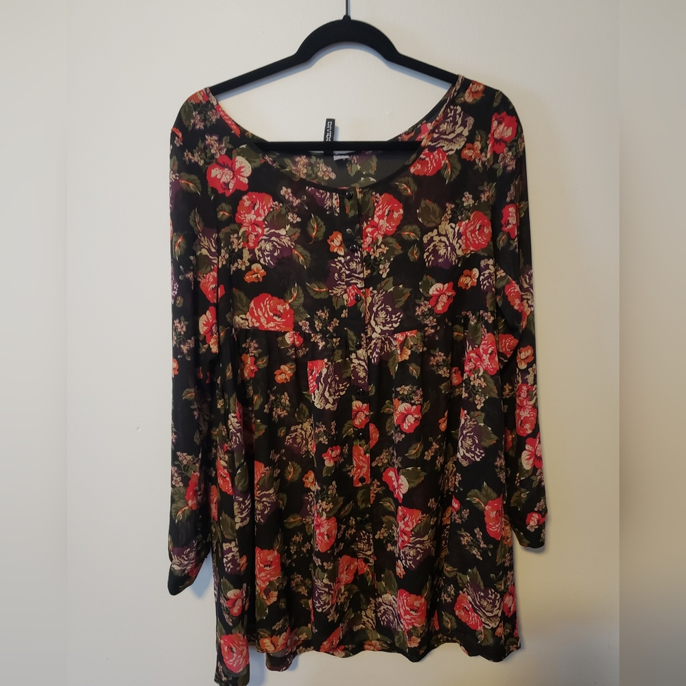 Sheer button up blouse